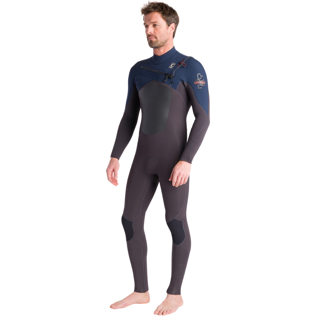 2025 C-Skins Mens Nuwave Rewired 5/4mm Chest Zip Wetsuit C-NRW54MCZ - Meteor / Meteor X / Bluestone X